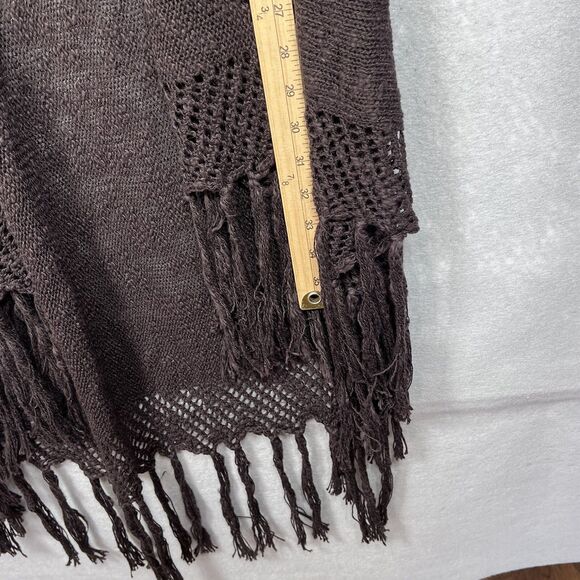 Ariat Sweater Womens SZ Medium Brown Fringe Cardigan Modern Fit Knit Long Sleeve - Picture 7 of 11
